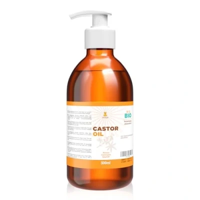 Afbeelding van Snadi Pure biologische ricinusolie 500 ml koudgeperst antioxidant en anti aging hydraterend voor droge huid haar ideaal wimpers baard Castor Oil