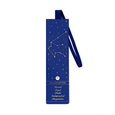 Afbeelding van Legami Bladwijzer met elastische bladwijzer, ook handig om het boek gesloten te houden, van gelamineerd gecertificeerd papier, 4,7 x 17,5 cm, Aquarius thema