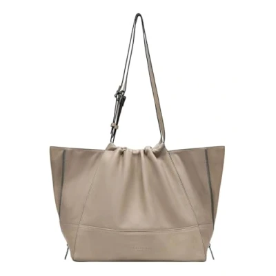 Afbeelding van Liebeskind Berlin Lou 2 3D lederen boodschappentas voor dames, steen, Steen