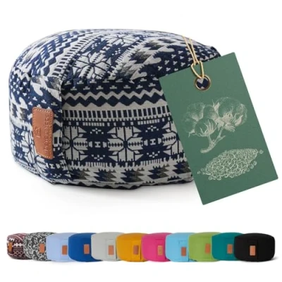 Afbeelding van #DoYourYoga Yoga kussen »Vishnu« rond meditatiekussen met bio organische boekweit schalen vulling H:15cm, diam.30cm Style (1)