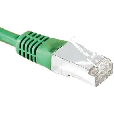 Afbeelding van Exertis Connect Patchkabel S/FTP (PIMF), CAT.6A EIA/TIA, Klasse EA, groen, 1,0 m met bijzonder smalle (S/FTP, CAT6a, 1 m), Netwerkkabel
