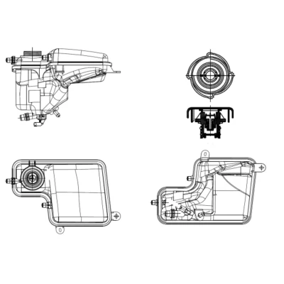 Afbeelding van NRF 454034 Expansievat Zonder sensor, Met kap BMW: 7