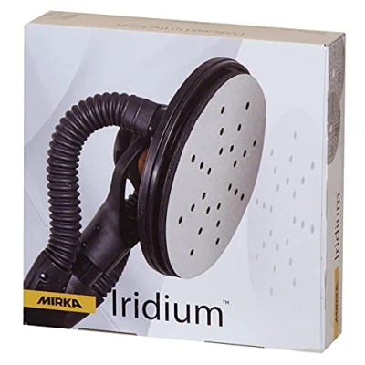 Afbeelding van Mirka Iridium Schuurpapier, diameter 225 mm, klittenband, korrel 150/25 schijven, voor wand en plafondslijper, verfschuurmachine, spatel, grondlaag, hout, staal, mineralen
