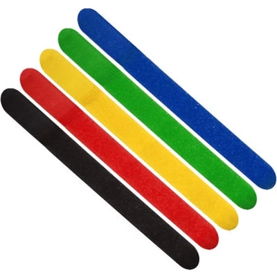 Afbeelding van Klettbinder Streifen 16x215mm farbig sortiert 5pc
