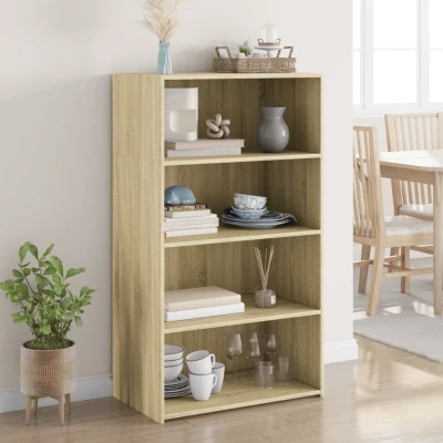 Afbeelding van Hoge kast 70x41x124 cm bewerkt hout sonoma eikenkleurig