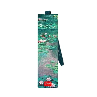 Afbeelding van Legami Bladwijzer met elastische bladwijzer, ook handig om het boek gesloten te houden, van gelamineerd gecertificeerd papier, 4,7 x 17,5 cm, Claude Monet thema