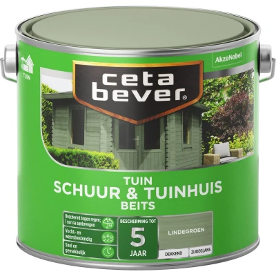 Afbeelding van Ceta Bever Dekkend Tuinbeits Schuur &amp; Tuinhuis Lindegroen Blanke lak Beits