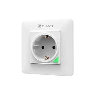 Afbeelding van TELLUR Smart Alexa wandstopcontact, app bediening, wifi stopcontact, compatibel met Alexa, Siri Shortcuts en Google Home, energiemonitor, 3000 W, 16 A, geen hub nodig
