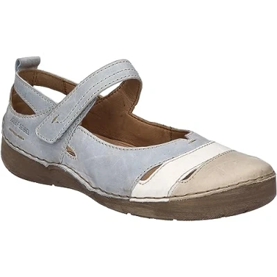Afbeelding van Josef Seibel Fergey Ballerina&#039;s met enkelbandjes, Dames, Maat: 39, Skyblue multi Leer