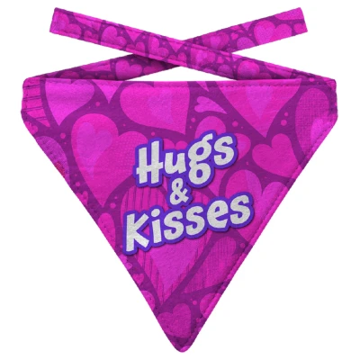 Afbeelding van Plenty Gifts Bandana Dog Hugs Cadeau 18x22x1 cm Roze Wit M