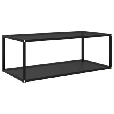 Afbeelding van vidaXL Salontafel 100x50x35 cm gehard glas zwart