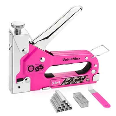 Afbeelding van ValueMax Multifunctionele 3 in 1 wandnietmachine met 2000 nietjes, handmatige nietmachine, geschikt voor nietjes type 140, 28, 8, nietjesverwijderaar, ideaal hout, stof,