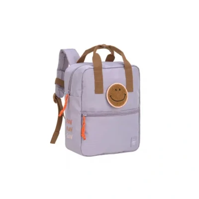 Afbeelding van Lassig Mini Squar Backpack lilac smiley