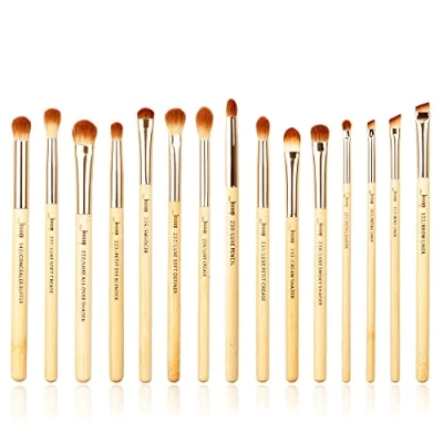 Afbeelding van Jessup 15 stuks professionele bamboe make upkwasten voor oogschaduw, eyeliner, definiser, stempel