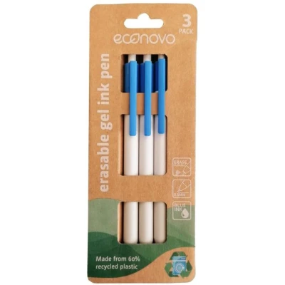 Afbeelding van Econovo Gelpennen Uitwisbaar Blauw 3 stuks
