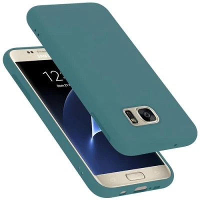 Afbeelding van Cadorabo Hoesje geschikt voor Samsung Galaxy S7 in LIQUID GROEN Beschermhoes gemaakt van flexibel TPU silicone Case Cover