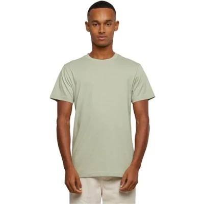 Image de Build your Brand T shirt à col rond basique pour homme En coton avec Disponible dans de nombreuses couleurs Tailles XS 5XL, Salvia, 3XL