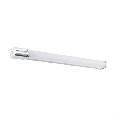 Afbeelding van EGLO Tragacete 1 led wandlamp, lichtpunt, spiegellamp met stopcontact, wandlamp van aluminium en kunststof, badkamerlamp in chroom, wit, IP44