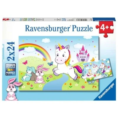 Afbeelding van Ravensburger 07828 Kinderpuzzel vanaf 4 jaar, 2 x 24 delen, sprookjesachtige eenhoorn