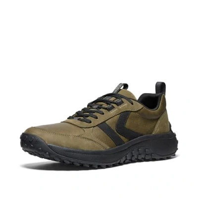 Afbeelding van Keen KS86 Leren Heren Sneakers Dark Olive/Black Maat 44.5