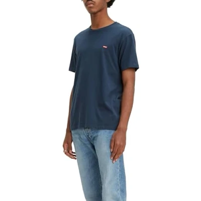 Image de Levi&#039;s Homme T Shirt Ss Original Housemark Tee, Cotton + Patch Dress Blues, XL