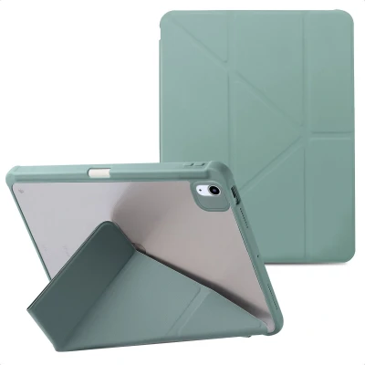 Afbeelding van imoshion Tablet Hoes Geschikt voor iPad Air 13 inch (2024) M2 Origami bookcase 2.0 Donkergroen /Donkergroen