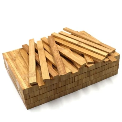 Afbeelding van 80 stuks houten stangen 17 x 7 200 mm losse bamboe voor knutselen en