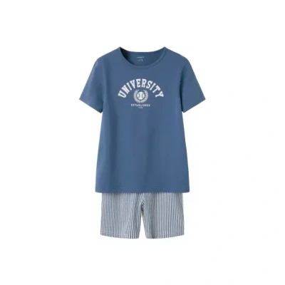 Afbeelding van Name it Nkmnightset China University Pyjama voor kinderen, Maat: 86/92, blue