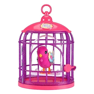 Afbeelding van Little Live Pets Lil&#039; Bird vogelvoeder met Tiara Twinkles: interactieve en kleurrijke vogel nieuwe lichtgevende vleugels meer dan 20 vogelgeluiden, herhaalt wat je zegt reageert op
