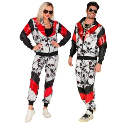 Afbeelding van Widmann Jaren 80 &amp; 90 Kostuum Extreme Sporter Botte Harry Rood, Zwart, Wit / Beige XL Halloween Verkleedkleding