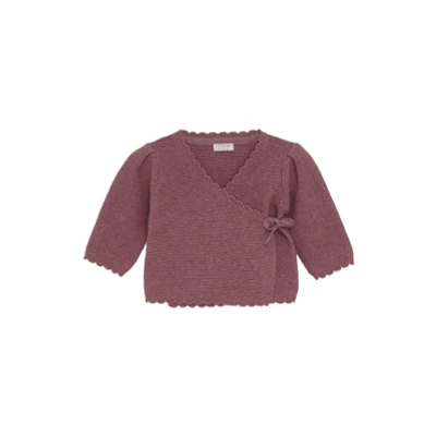 Afbeelding van Noppies Meisjes Vest Tega Pink Melange 68 100% Biologische katoen