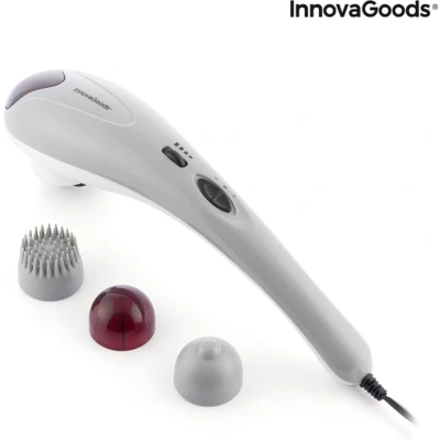 Afbeelding van Elektrische handmassageapparaat InnovaGoods Klopmassage apparaat met 3 massageopties en accessoires Massageapparaat stick