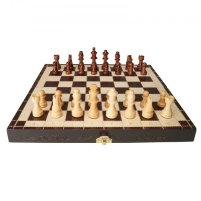 Image de VEVOR Jeu d&#039;Échecs 29 cm, Échiquier Magnétique Pliant Portable en Bois, 2 Reines Supplémentaires, Ensemble d&#039;Échiquier Complet, Cadeau de Voyage pour Débutants Adultes et Enfants Fête Société