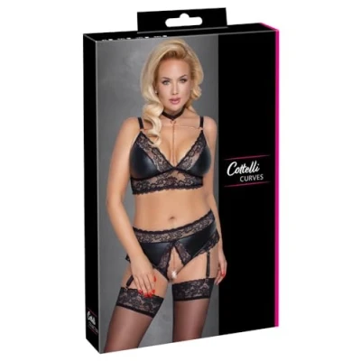 Afbeelding van Sexy Bondage Set van Kant Zwart