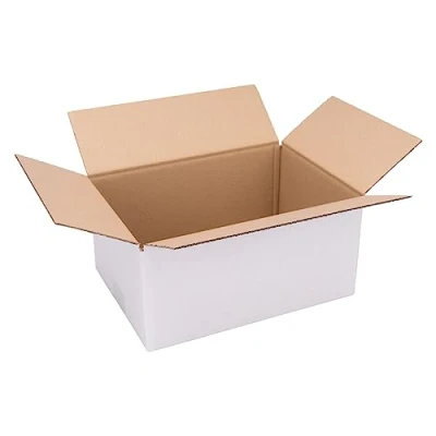 Afbeelding van verpacking KK 30 vouwdozen, 100 stuks, 300 x 215 140 mm, wit (buitenafmetingen: 305 220 150 mm) 30, enkele golfkarton voor middelgrote producten