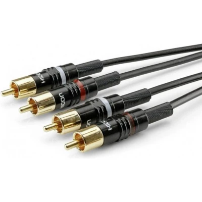 Afbeelding van Sommer Cable HBP C2 0150 Jackplug / Cinch Audio Aansluitkabel [2x 2x stekker] 1.50 m Zwart