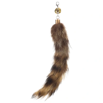 Afbeelding van Flamingo Sjors Staart Voor Hengel Kattenspeelgoed 25x8x30 cm Donkerbruin Print