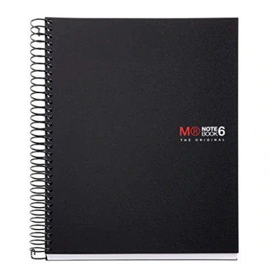 Afbeelding van Miquel Rius Basic Notitieboek, A5, 5 x 5, zwart