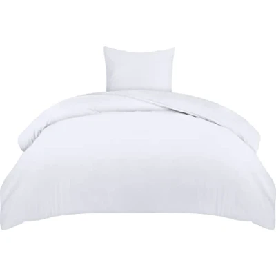 Afbeelding van Utopia Bedding Dekbedovertrekset Van zachte microvezel Dekbedovertrek 135 x 200 cm met Kussensloop 80 Beddengoed Wit