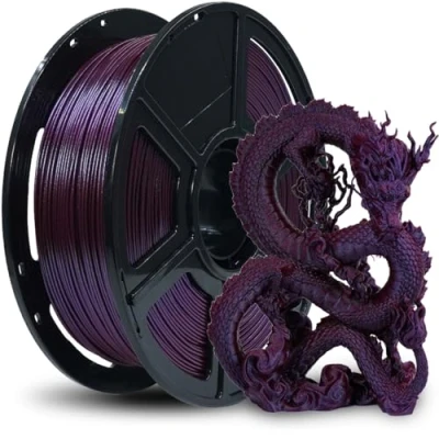Afbeelding van FLASHFORGE Kameleon PLA filament voor 3D printers, 1,75 mm, kleurverandering met licht en hoeken, spoel van 1 kg, maatnauwkeurigheid +/ 0,02 mm (Marsala)