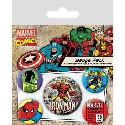 Image de Marvel Comics Pack 5 badges Iron Man