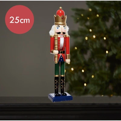 Afbeelding van Notenkraker rood blauw met dirigeerstok 25CM
