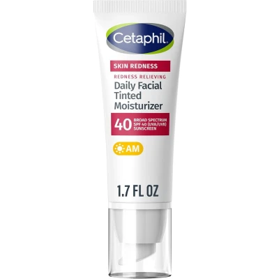 Afbeelding van Redness Relieving Daily Facial Moisturizer Broad spectrum Sunscreen Neutrale tint Zonnebrand Roodheid gevoelige huid SPF 40 50ml