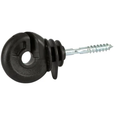 Afbeelding van Agrarzone Lot de 100 Isolateurs annulaires avec aide au vissage Support galvanisé 5,3 mm diamètre robustes Pour clôture pâturage fil, corde, toron et ruban