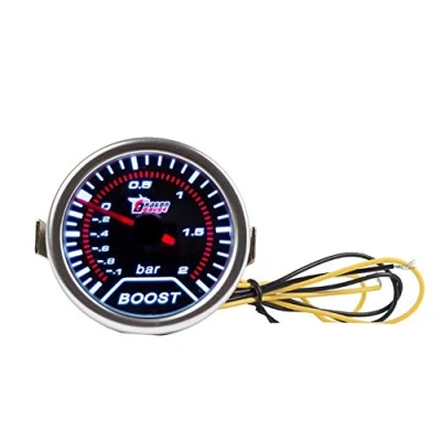 Afbeelding van Mintice 2&quot; 52mm Turbo Boost Meter Auto Motor Wit LED Licht Bar Gauge Turbodruk Turbodrukmeter Rook Tint Len Wijzer Indicator Universeel