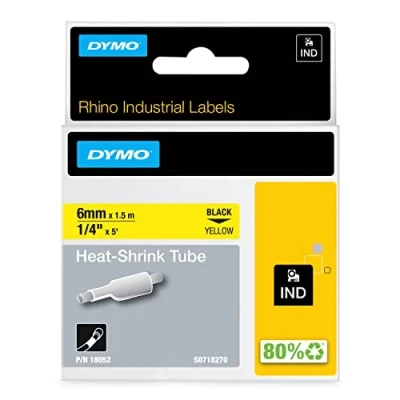 Afbeelding van Dymo 18052 (S0718270) Tape Zwart op geel (6 mm)