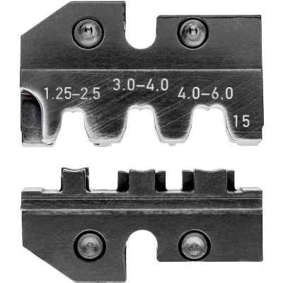 Image de KNIPEX 97 49 15 matrices de sertissage pour manchons plats et connecteurs ouverts non isolés