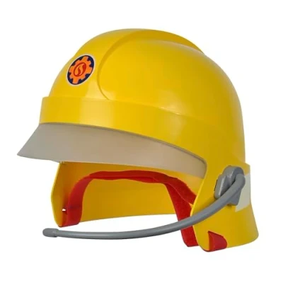 Image de SIMBA 109252596 Casque Sam le pompier avec visière et autocollants phosphorescents microphone, coussinets en mousse à l&#039;intérieur, partir de 3 ans, rouge