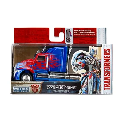 Afbeelding van Jada Toys Transformers T5 Optimus Prime Western Star 5700 Ex Phantom Die Cast auto schaal 1:32 blauw/rood