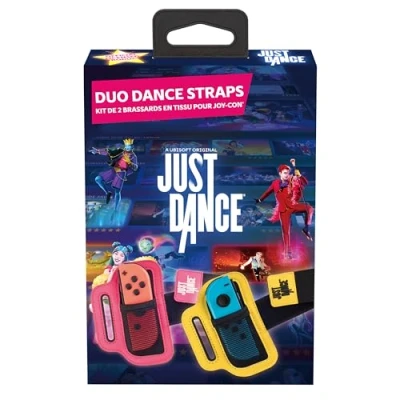 Image de Subsonic Just Dance 2023 officiel Staps Pack de 2 Brassards pour manette JoyCon, Bracelet élastique réglable avec emplacement Joy Cons nintendo Switch